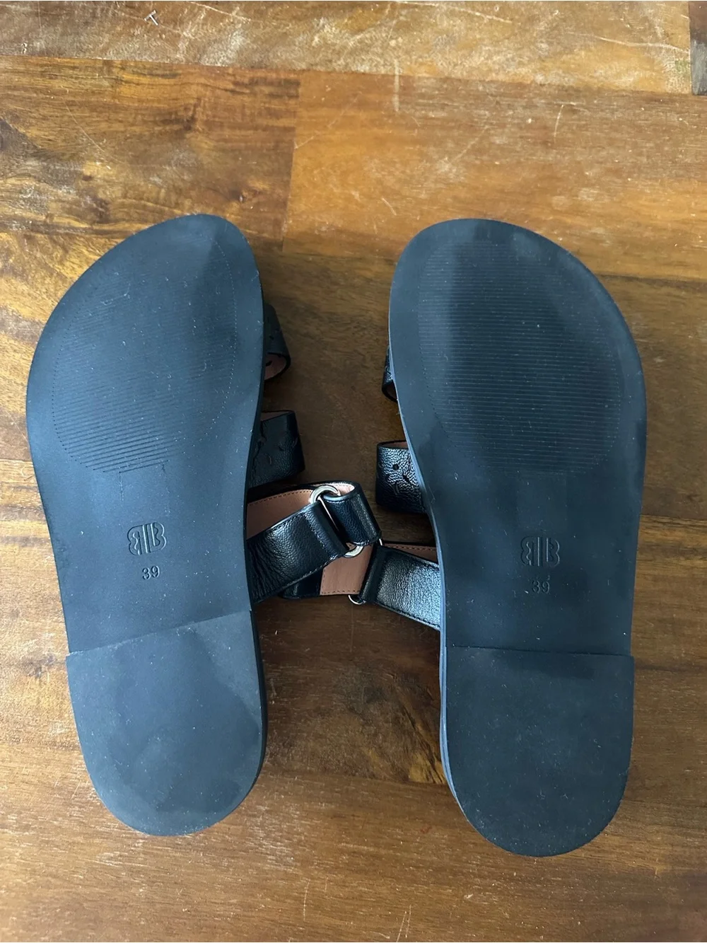 Anthropologie BiBi Lou black laser cut sandals size 39